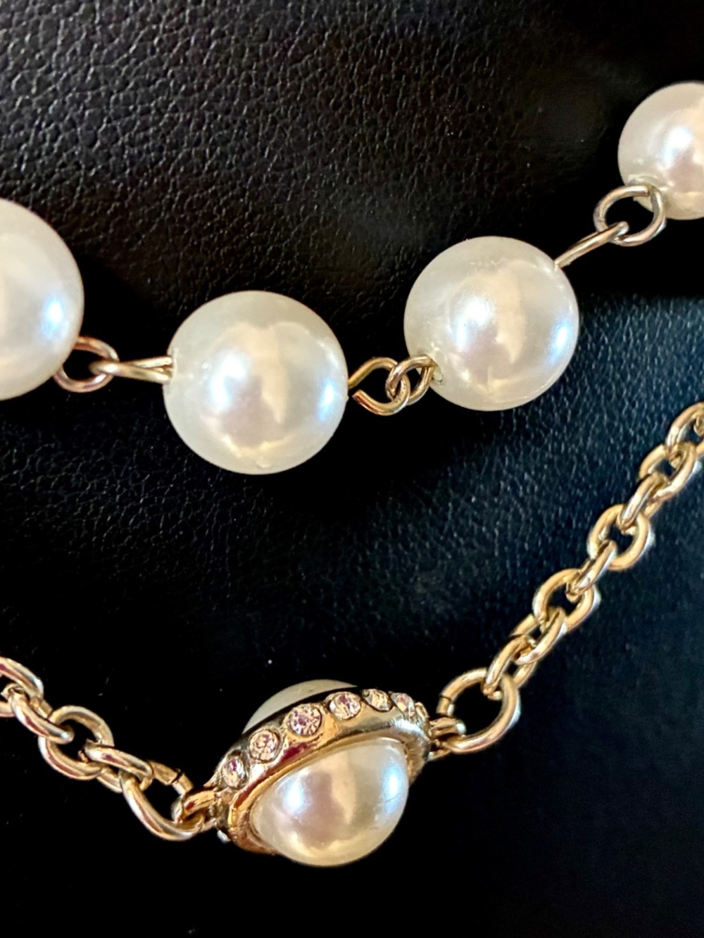 Anne Taylor Layered Silver Tone Pearl Necklace + Earrings - Picture 2 of 4